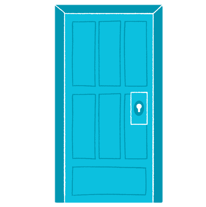 Porte bleue